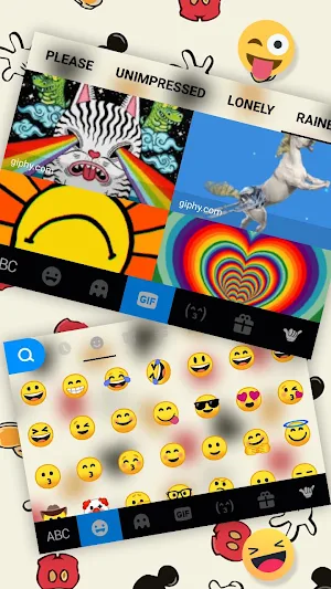 Doodle Cartoon Keyboard Theme Screenshot 2