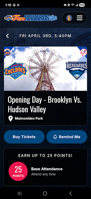 Brooklyn Cyclones Fan Rewards Screenshot 3