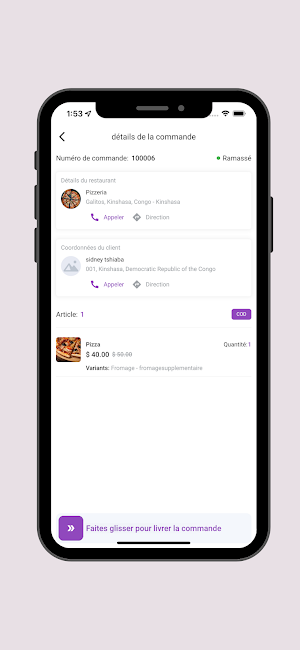 CongoFood Livreur Screenshot 2