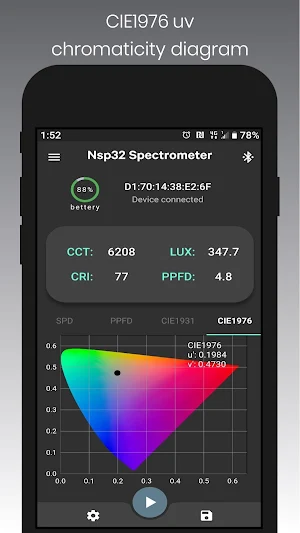 NSP32 nanoLambda Spectrometer Screenshot 2