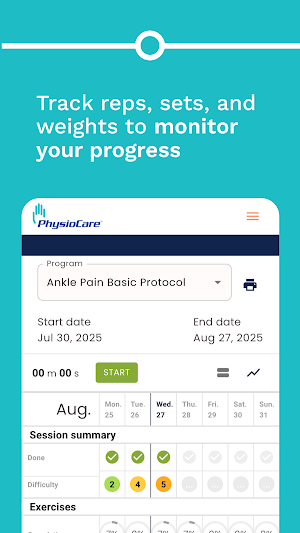 PhysioCare Screenshot 2