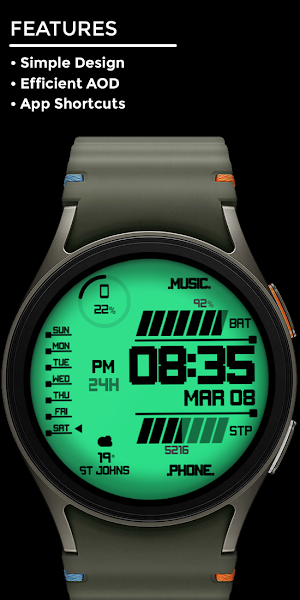 Night 90 - watch face Screenshot 1