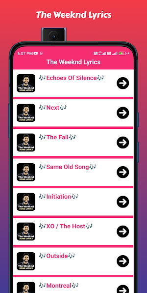 The Weeknd Song Lyrics Screenshot 2