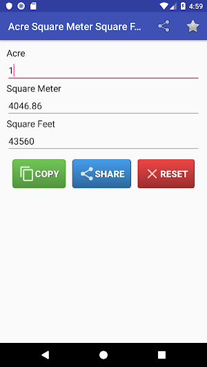 Acre Square Meter Square Feet Conversion Screenshot 0