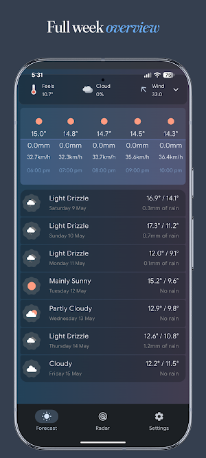 Sunny As – Weather & Radar Screenshot 1