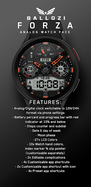 BALLOZI FORZA Watch Face Screenshot 2