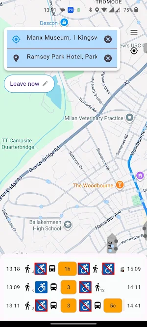 PlanMyBus - Isle of Man Buses Screenshot 2