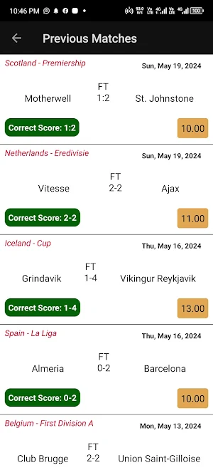 Correct Score Pro Tips Screenshot 3