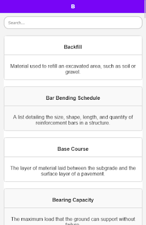 Civil Engineering Dictionary Screenshot 2