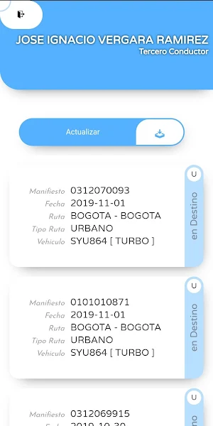 Gestión Despacho (Manifiesto Electrónico de Carga) Screenshot 1