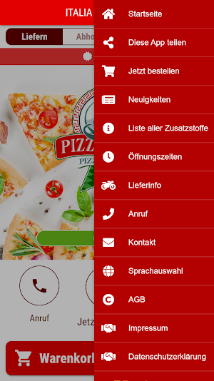ITALIA Pizza Service Screenshot 2