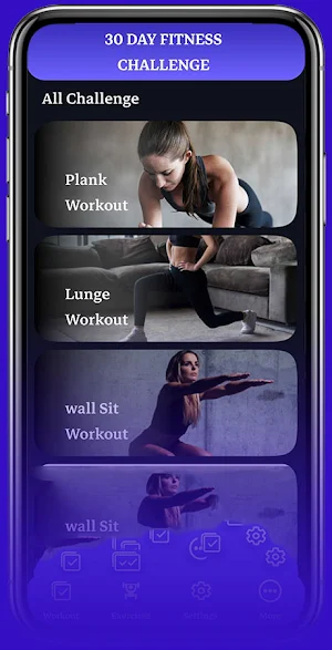 30 Days Home Workout - Fitness Screenshot 1