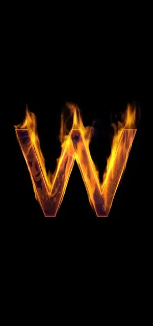 Fire Letter W Live Wallpaper Screenshot 1