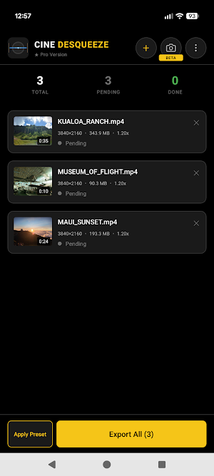 Cine Desqueeze Screenshot 0