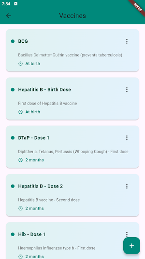 Baby Vaccine Tracker Screenshot 3