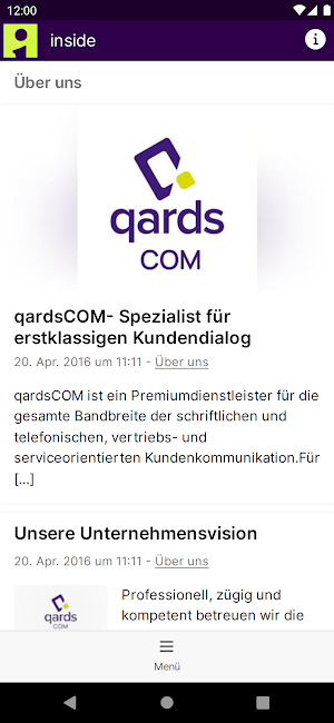 inside – Die qardsCOM App Screenshot 0