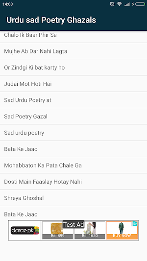 Urdu Sad Poetry Ghazals Screenshot 0