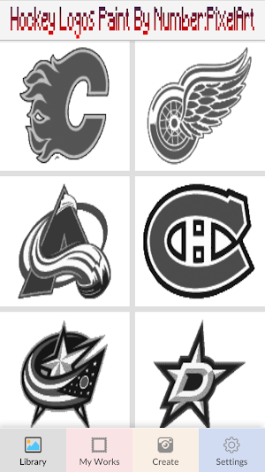 Ice Hockey Logo Draw By Number:Ice Hockey Coloring Screenshot 3