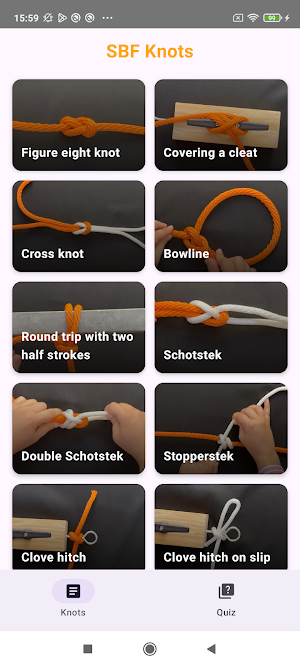 SBF Knots - Sailing knots Screenshot 0