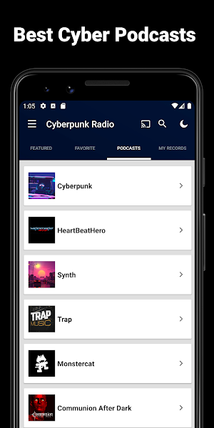 Cyberpunk Radio — Vaporwave, Darkwave, Synthwave Screenshot 2