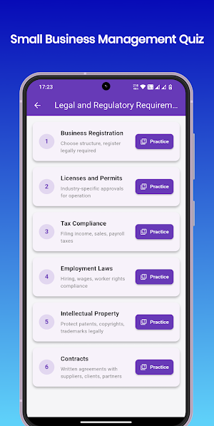 Small Business Management Quiz Screenshot 2