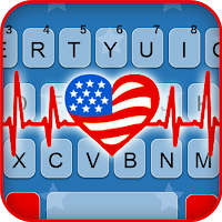 USA Heartbeat Keyboard Background