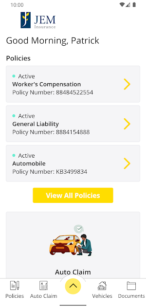 JEM Insurance Screenshot 1