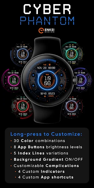 Cyber Phantom - watch face Screenshot 1