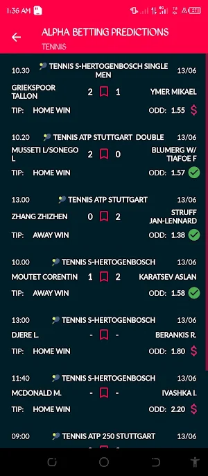Alpha Betting Predictions Screenshot 2