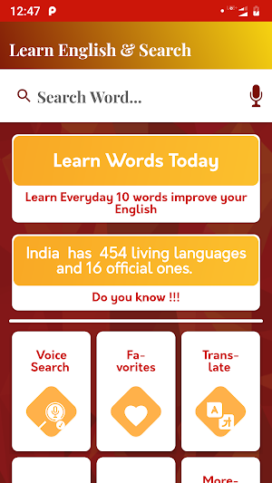 English to Gujarati Translator-Hindi Dictionary Screenshot 0