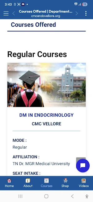 CMC Vellore Endocrinology Screenshot 2