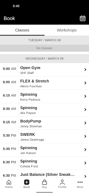 Springfield Health and Fitness Screenshot 1