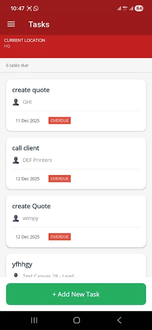 MPU Group CRM Screenshot 2