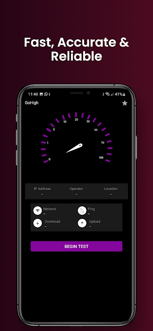 GoHigh: Internet Speed Test Screenshot 0