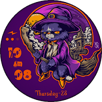 BFF47 - Halloween Cat Witch
