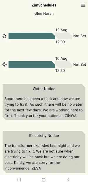 ZimSchedules Screenshot 3