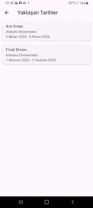 AÖF Takvim Screenshot 1