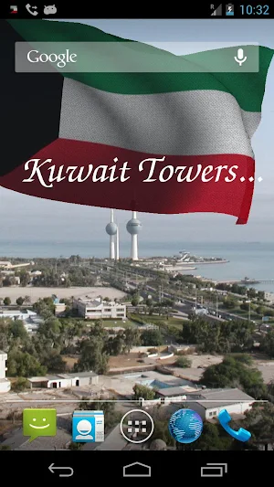 Kuwait Flag Live Wallpaper Screenshot 2
