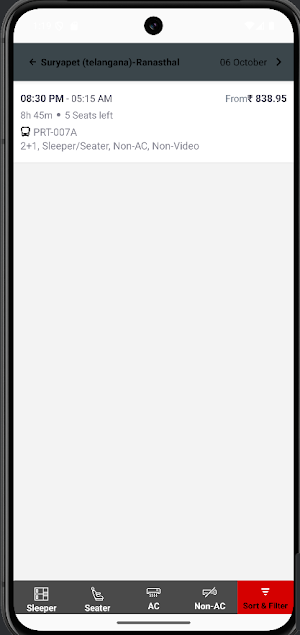 Prathap Travels Screenshot 1