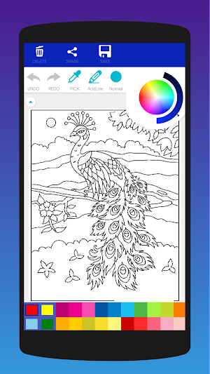 Peacock Coloring Book Screenshot 0