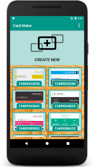 Super Card Maker: Super Quick Visiting Card Maker Screenshot 0