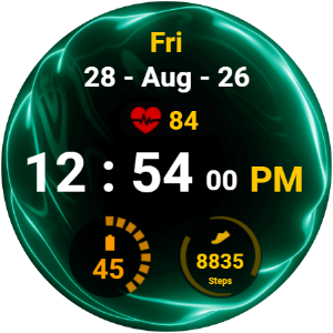 Fluid Turquoise Watch Face Screenshot 2