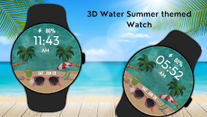 3D Water Summer WatchFace Screenshot 1