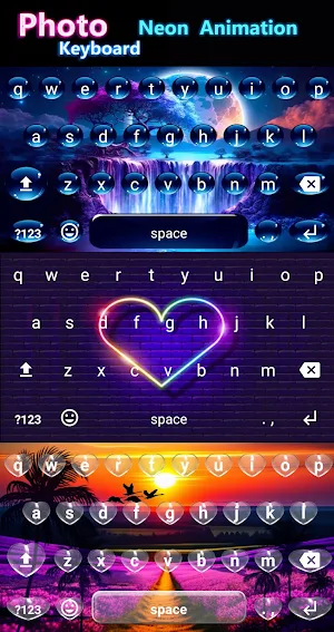 Neon Photo Keyboard LED Theme Screenshot 3