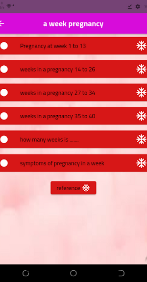 a week pregnancy Screenshot 1