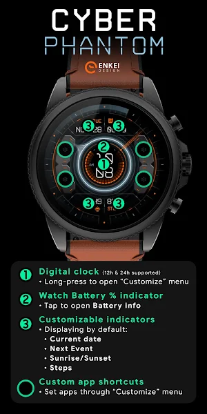 Cyber Phantom - watch face Screenshot 3