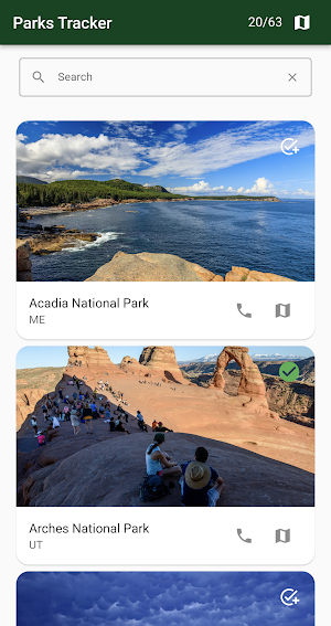 Parks Tracker Screenshot 0