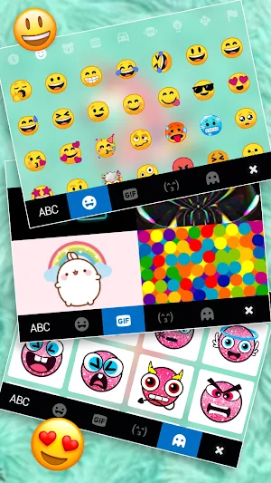 Floral Cyan Unicorn Keyboard Background Screenshot 3