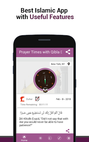 Prayer times with Qibla - Find Qibla Direction Screenshot 0