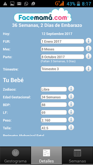 Pregnancy Weeks Calculator by Facemama Screenshot 1